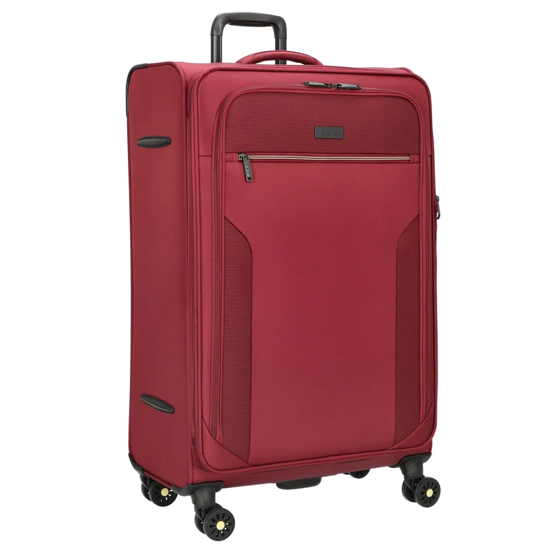 D&N Travel Line 9704 - Trolley de 4 ruedas L 78 cm expandible (dark red)