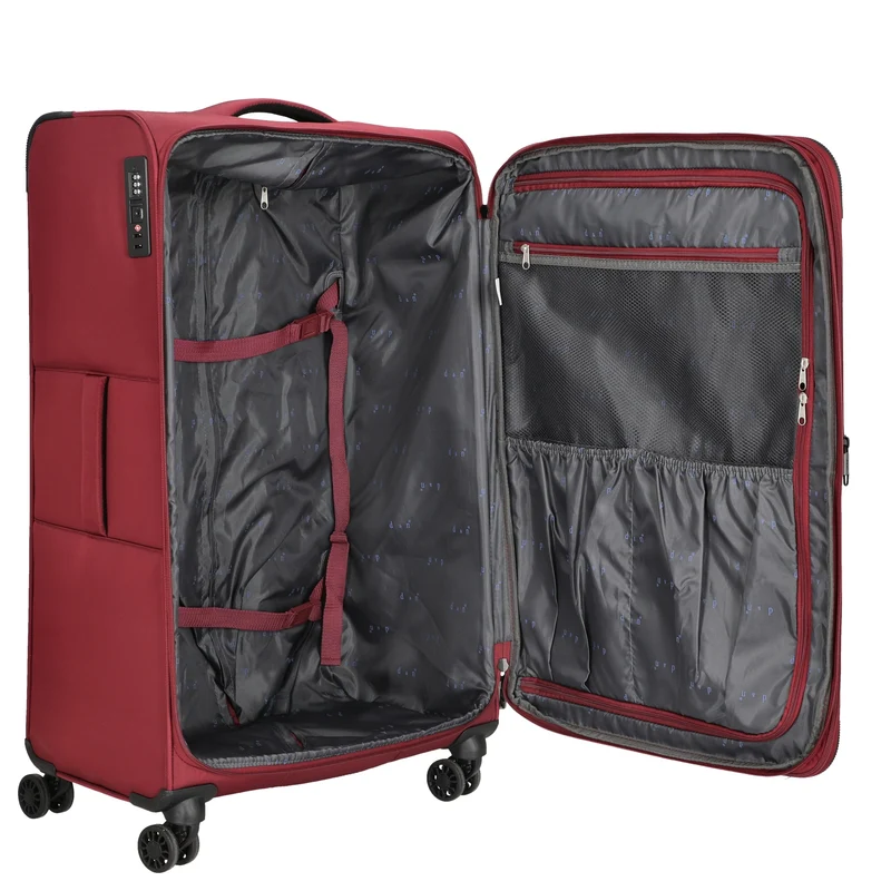 D&N Travel Line 9504 - Trolley de 4 ruedas L 76 cm expandible (dark red)