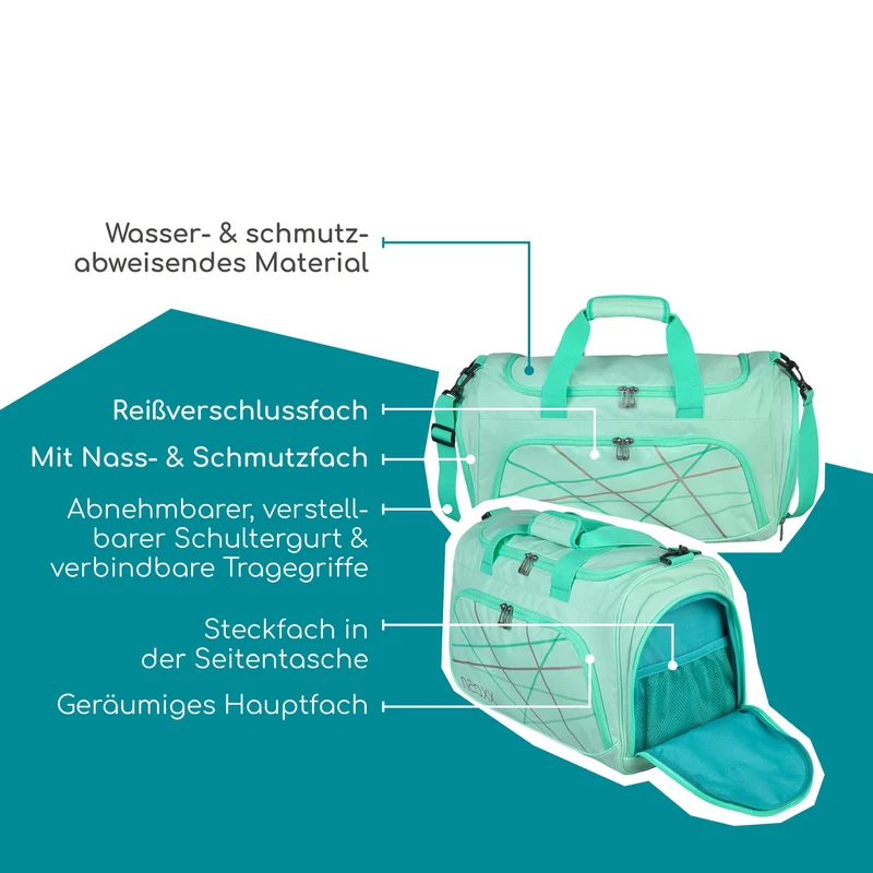 Neoxx MOVE - Bolsa deportiva 43.5 cm (Mint to be)