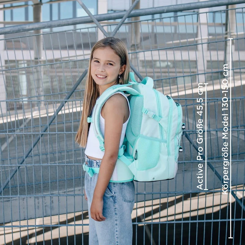 Neoxx ACTIVE PRO - Mochila escolar 45.5 cm (Mint to be)