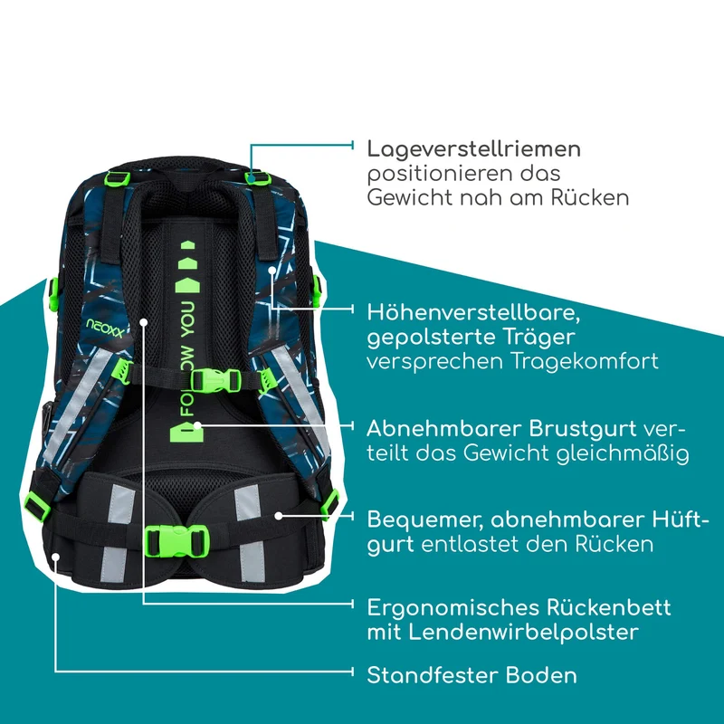 Neoxx ACTIVE PRO - Mochila escolar 45.5 cm (Flash yourself)