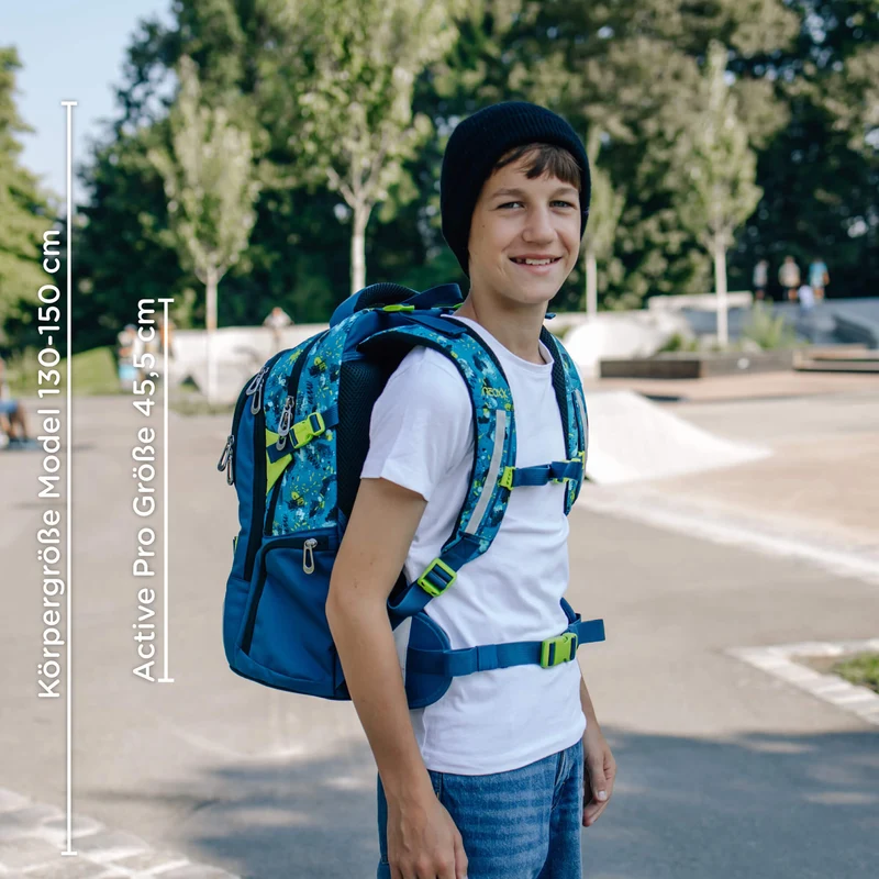 Neoxx ACTIVE PRO - Mochila escolar 45.5 cm (Petrol extreme)