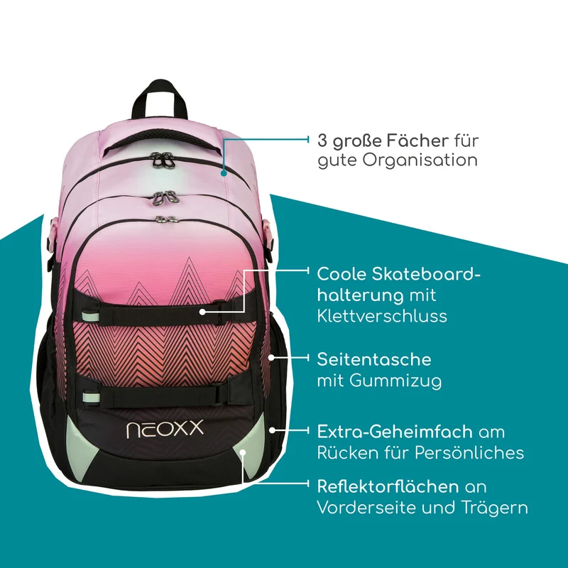Neoxx ACTIVE PRO - Mochila escolar 45.5 cm (Sweet like sunset)