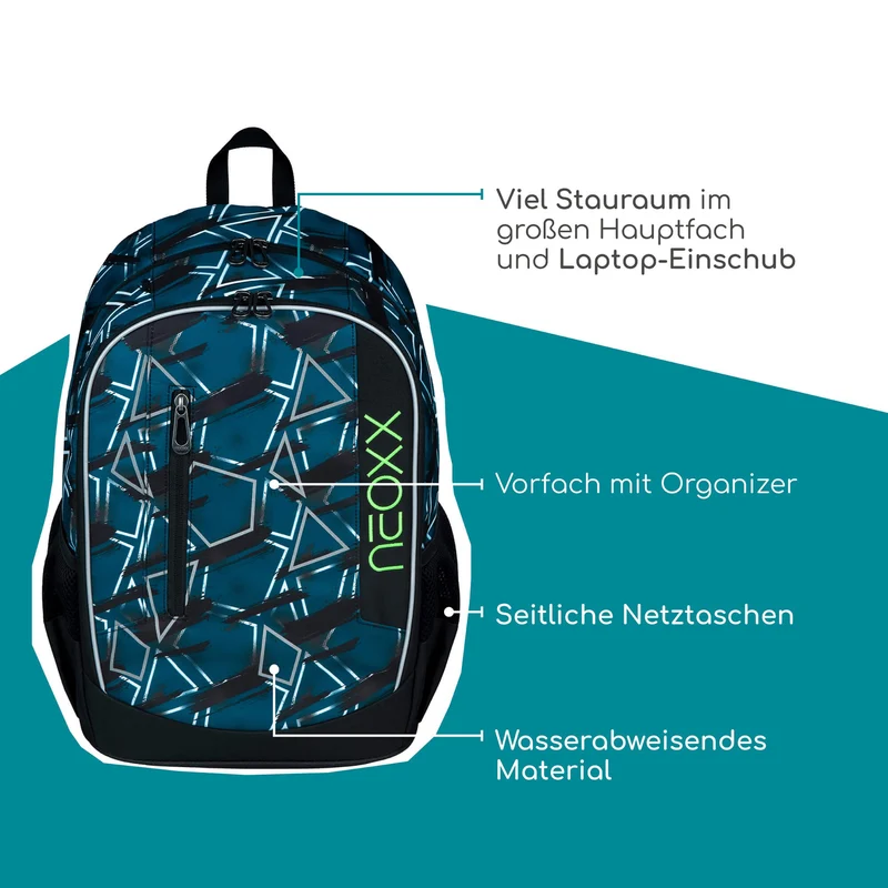 Neoxx FLOW - Mochila escolar 42.5 cm (Flash yourself)