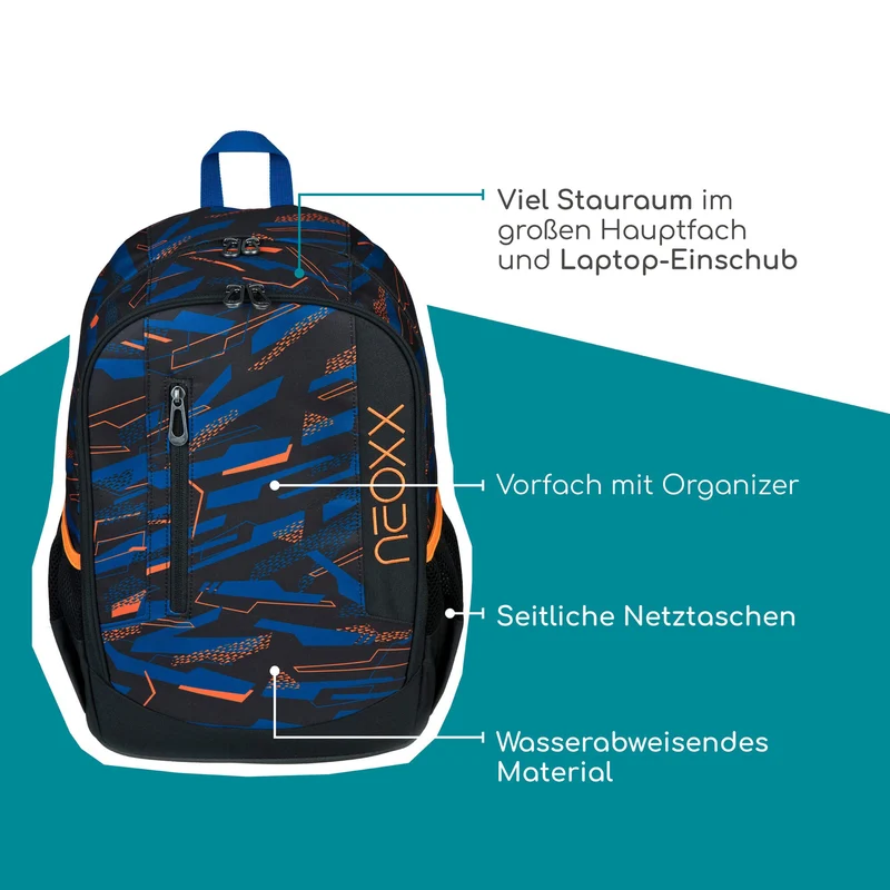 Neoxx FLOW - Mochila escolar 42.5 cm (Streetlight Runner)