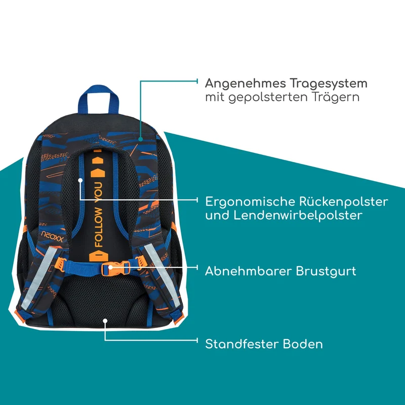 Neoxx FLOW - Mochila escolar 42.5 cm (Streetlight Runner)