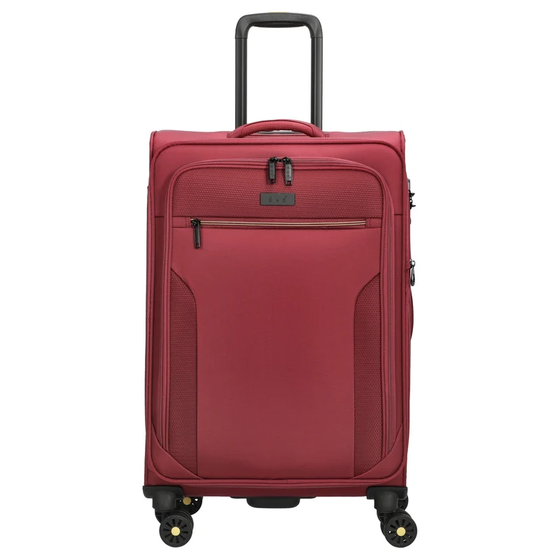 D&N Travel Line 9704 - Trolley de 4 ruedas M 68 cm expandible (dark red)