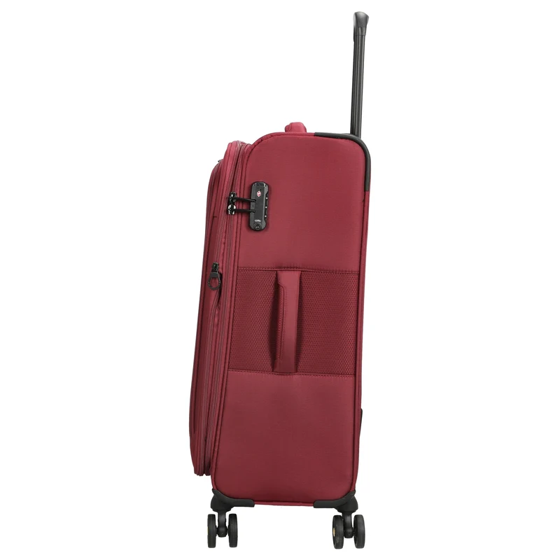 D&N Travel Line 9704 - Trolley de 4 ruedas M 68 cm expandible (dark red)