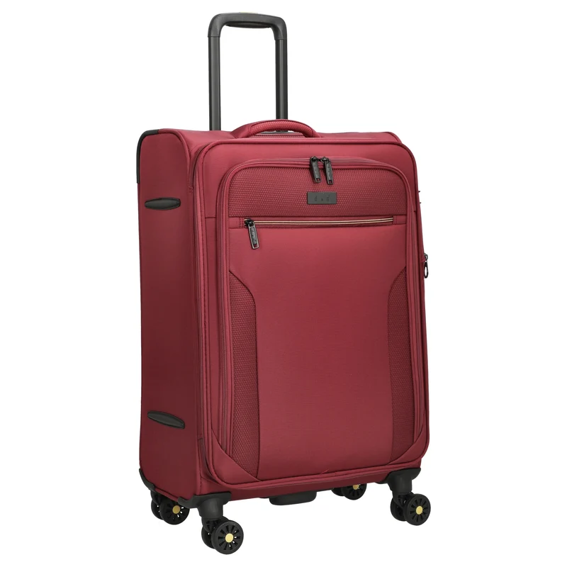 D&N Travel Line 9704 - Trolley de 4 ruedas M 68 cm expandible (dark red)