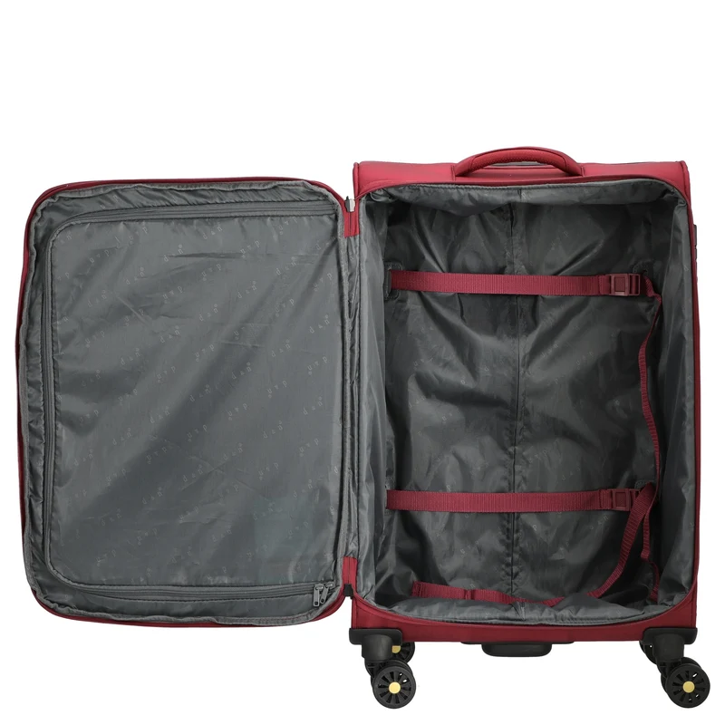 D&N Travel Line 9704 - Trolley de 4 ruedas M 68 cm expandible (dark red)
