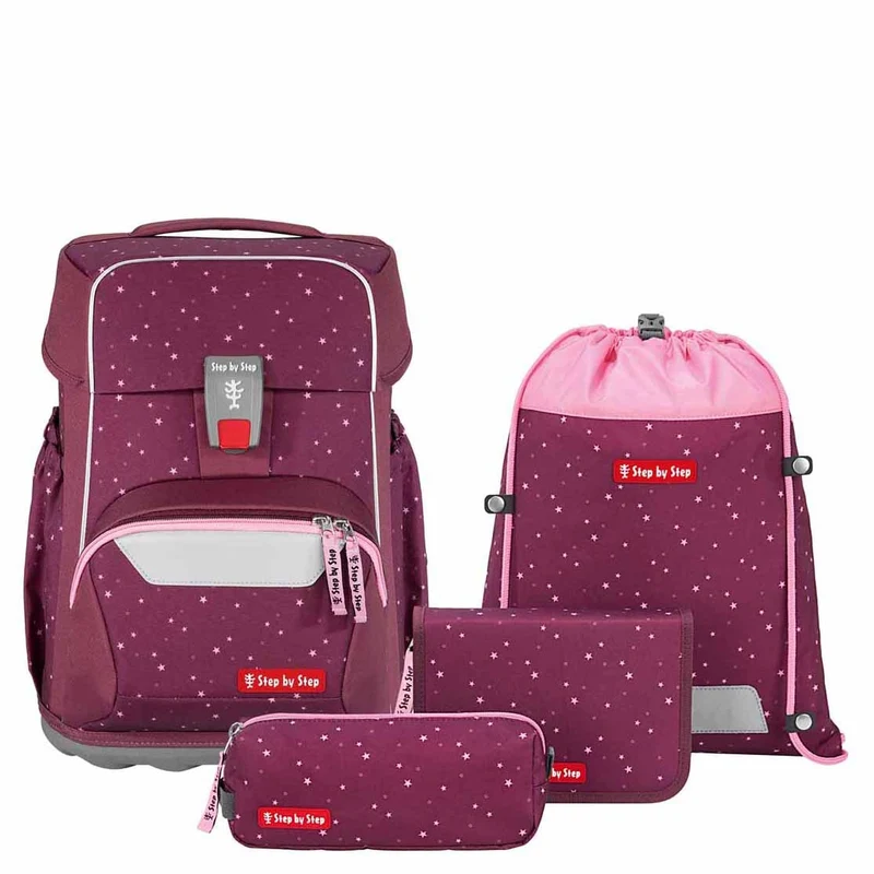 Step by Step Basis - Set de mochila escolar 4tlg. (Berry Stars)