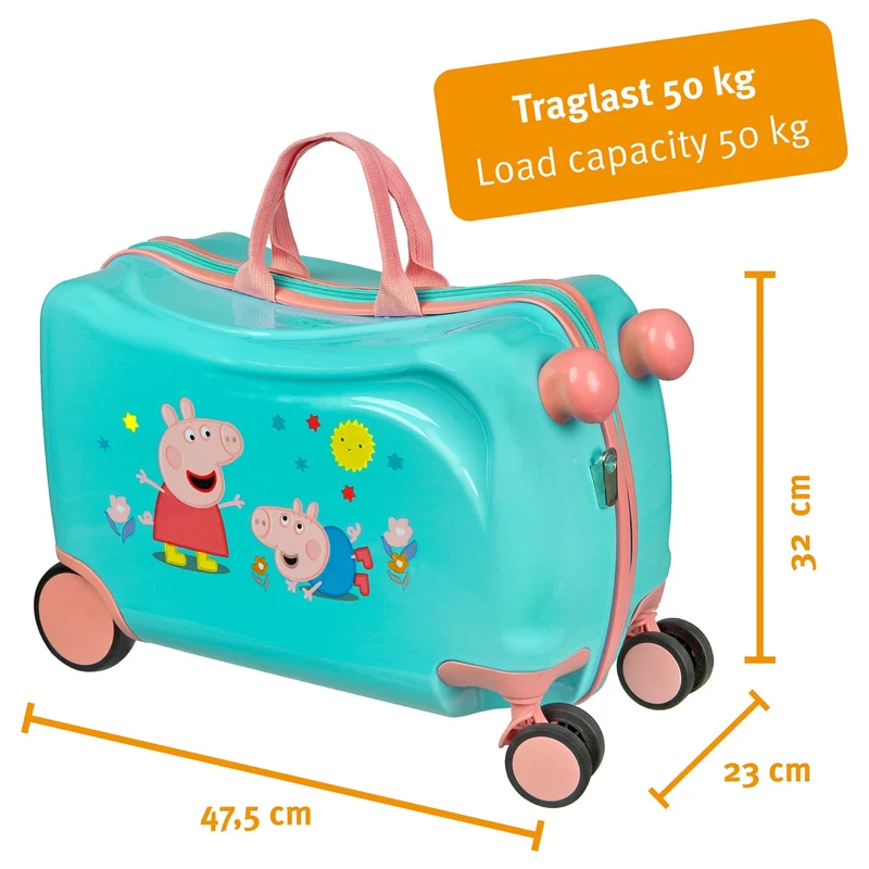 Undercover Peppa Pig Ride-On - Trolley infantil con 4 ruedas 47.5 cm (Peppa Pig)