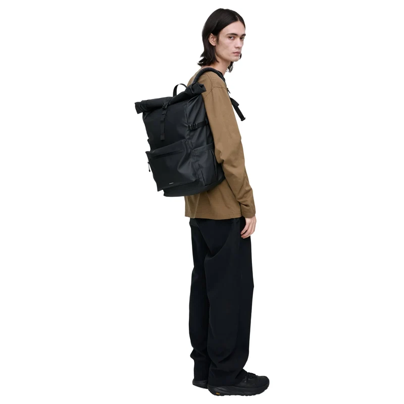 Sandqvist Stream Rolltop - Mochila 16" 67 cm (black)