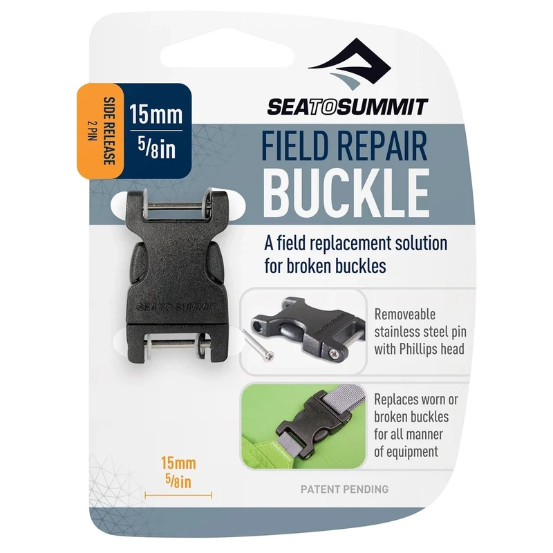 Sea to Summit Field Repair Buckle - Hebilla de Cinta 2 vías 2 Pin 20 mm (black)