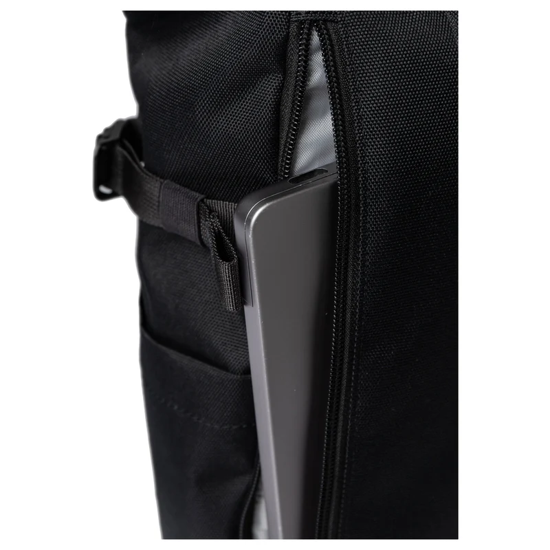 Sandqvist Icon Rolltop - Mochila M 14" 60 cm (black/ black with black leather)