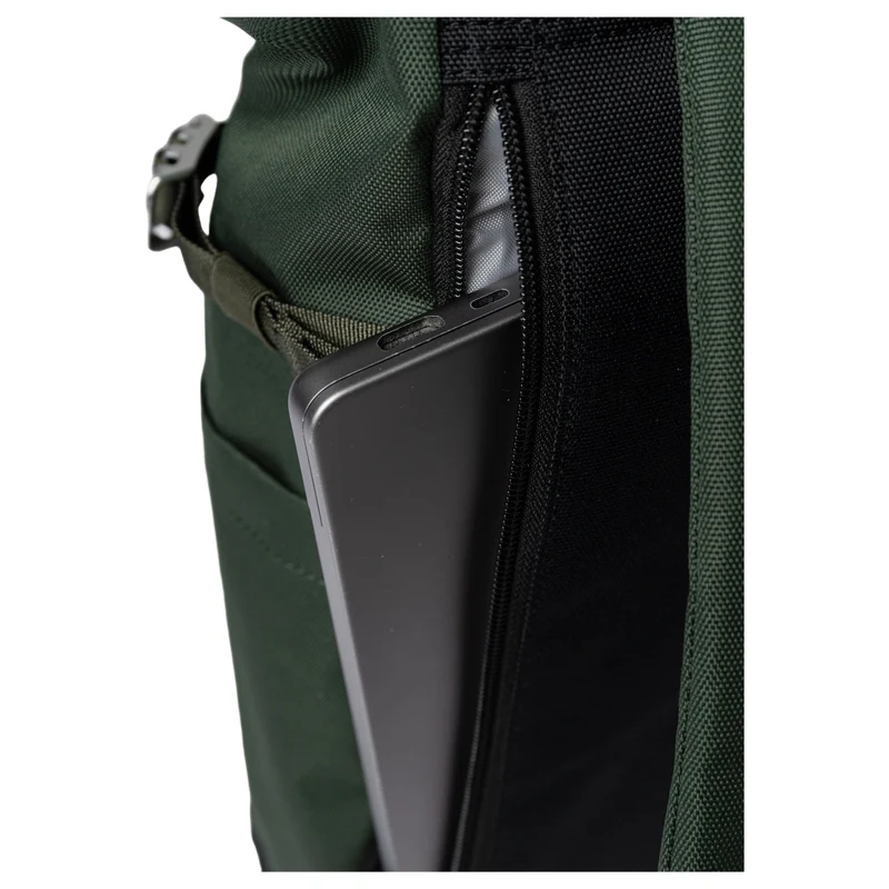 Sandqvist Icon Rolltop - Mochila M 14" 60 cm (dawn green with dark brown leather)