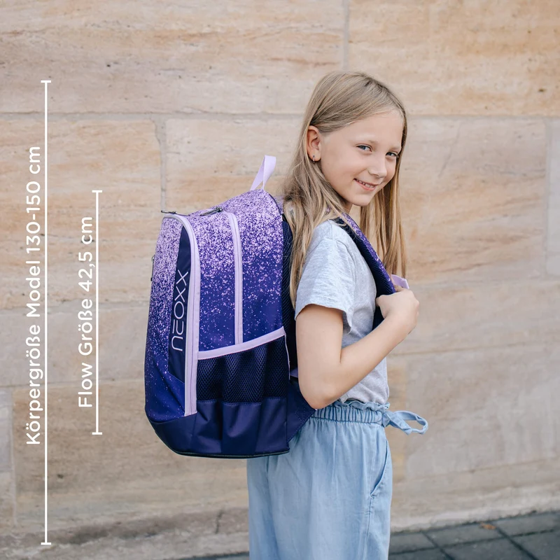 Neoxx FLOW - Mochila escolar 42.5 cm (Glitterally perfect)