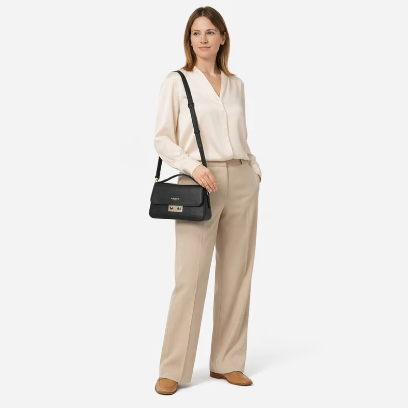Lacoste Champs-Elysées - Bolso bandolera 35 cm (black)