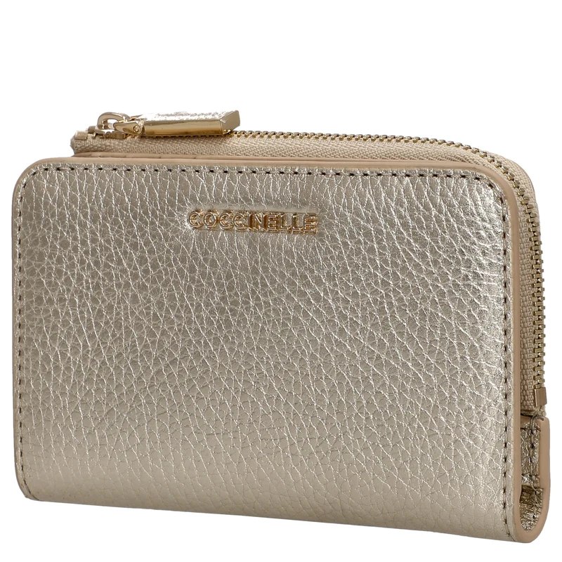 Coccinelle Metallic Soft - Cartera 6cc 13 cm (pale gold)