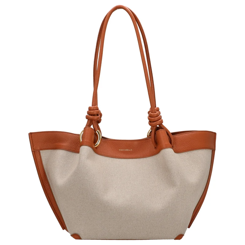 Coccinelle Finn Canvas - Bolso de mano 25 cm (natural/crab)
