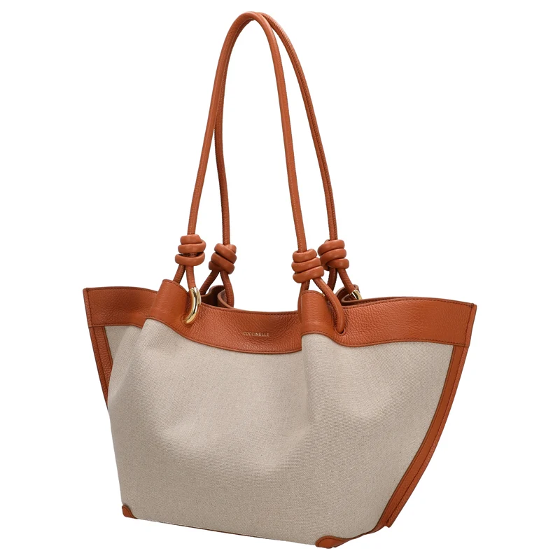 Coccinelle Finn Canvas - Bolso de mano 25 cm (natural/crab)