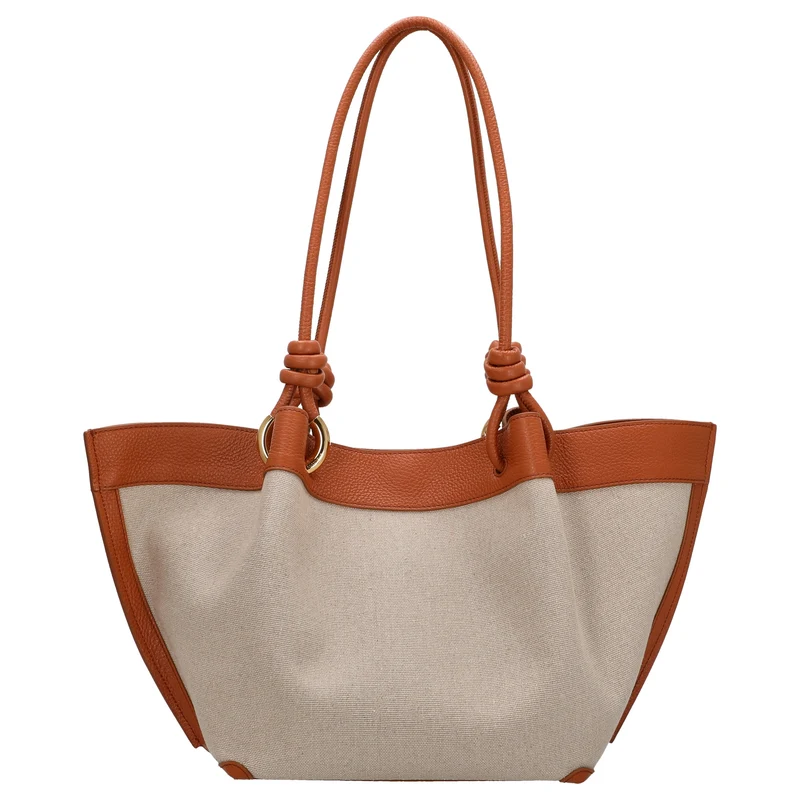 Coccinelle Finn Canvas - Bolso de mano 25 cm (natural/crab)