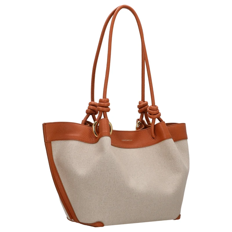 Coccinelle Finn Canvas - Bolso de mano 25 cm (natural/crab)