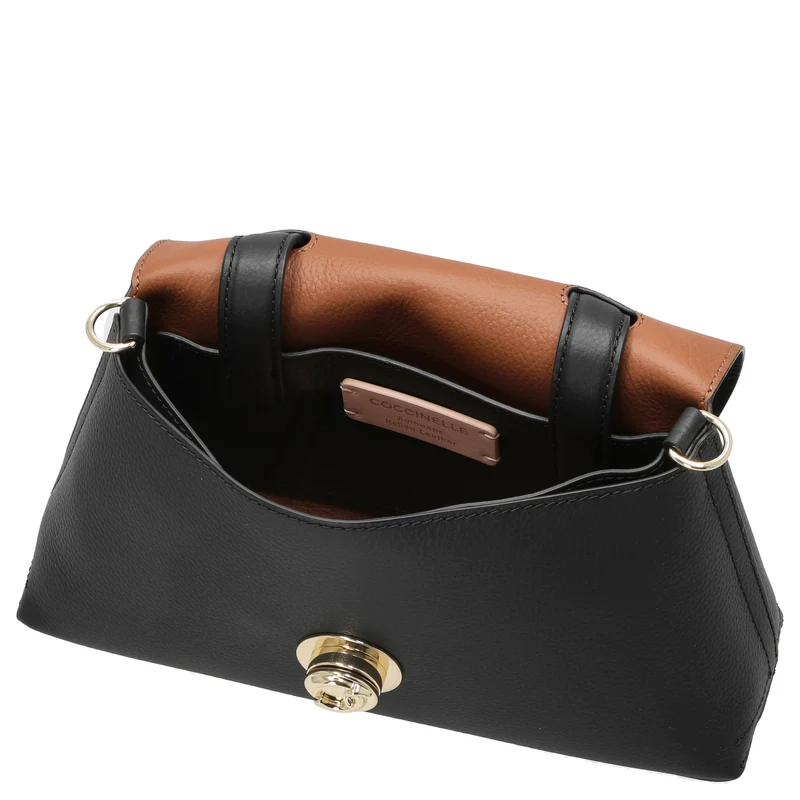 Coccinelle Nikla - Bolso de mano 26 cm (noir/cognac)