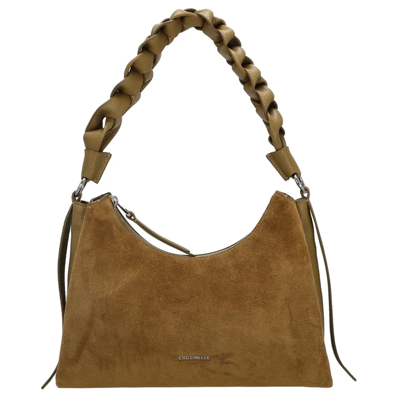 Coccinelle Boheme Suede Bimaterial - Bolso de hombro 30 cm (seagras/seagras)