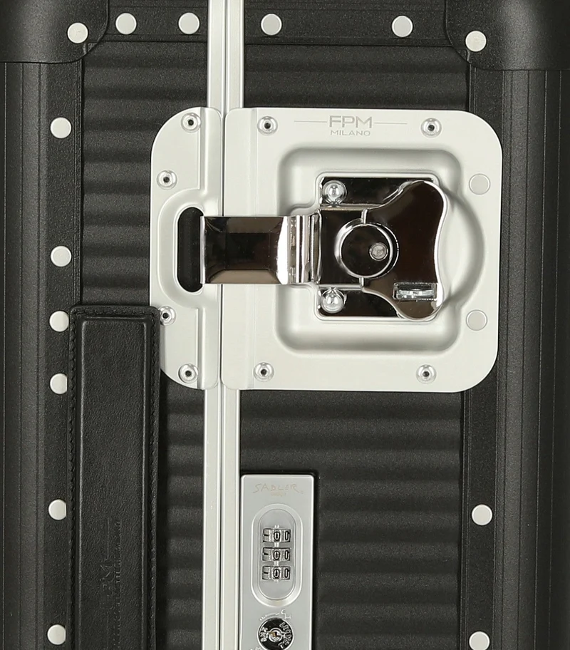 FPM Milano Bank aluminum Spinner 55 M - Trolley de cabina con 4 ruedas 55/25 cm (caviar black)