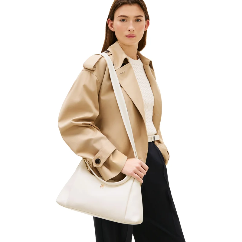 Tommy Hilfiger Essential - Bolso de hombro 35 cm (soft cream)