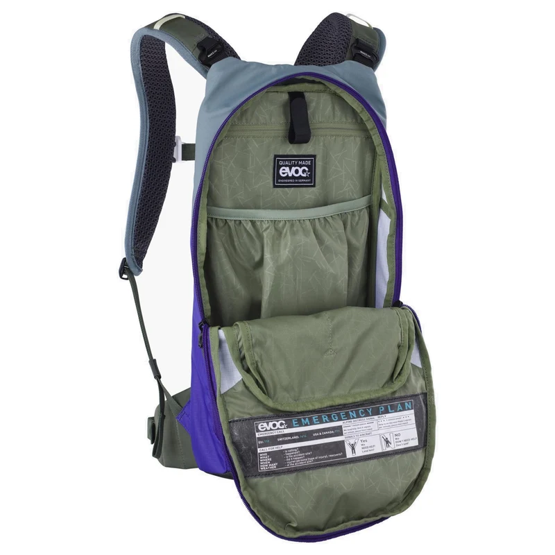 Evoc Stage 6 + Hydrationsblase 2 - Mochila de ciclismo 42 cm (steel/violet/dark olive)