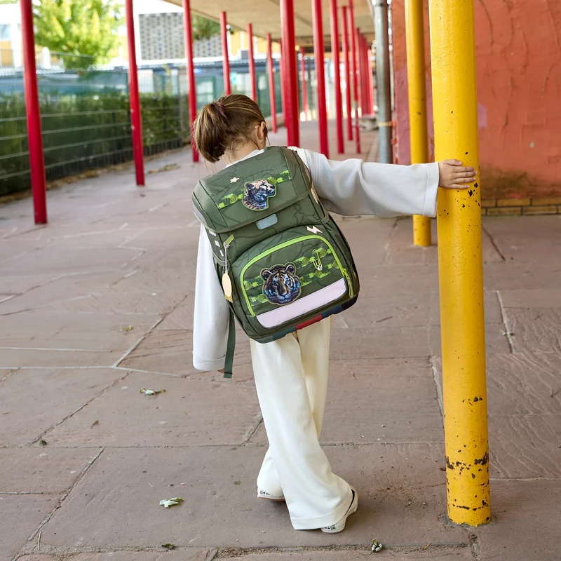 Lässig School Set Light Unique - Set de mochila escolar 6 piezas 960g (jungle green)