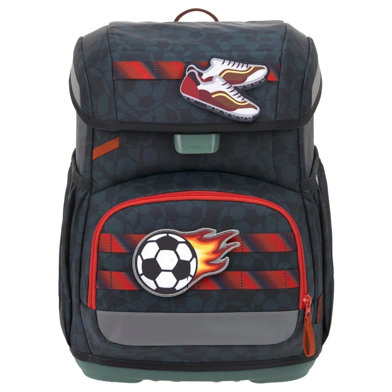 Lässig School Set Light Unique - Set de mochila escolar 6 piezas 960g (foodball deep blue)
