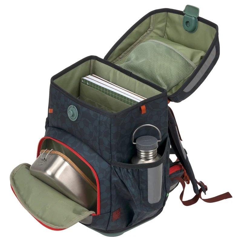Lässig School Set Light Unique - Set de mochila escolar 6 piezas 960g (foodball deep blue)