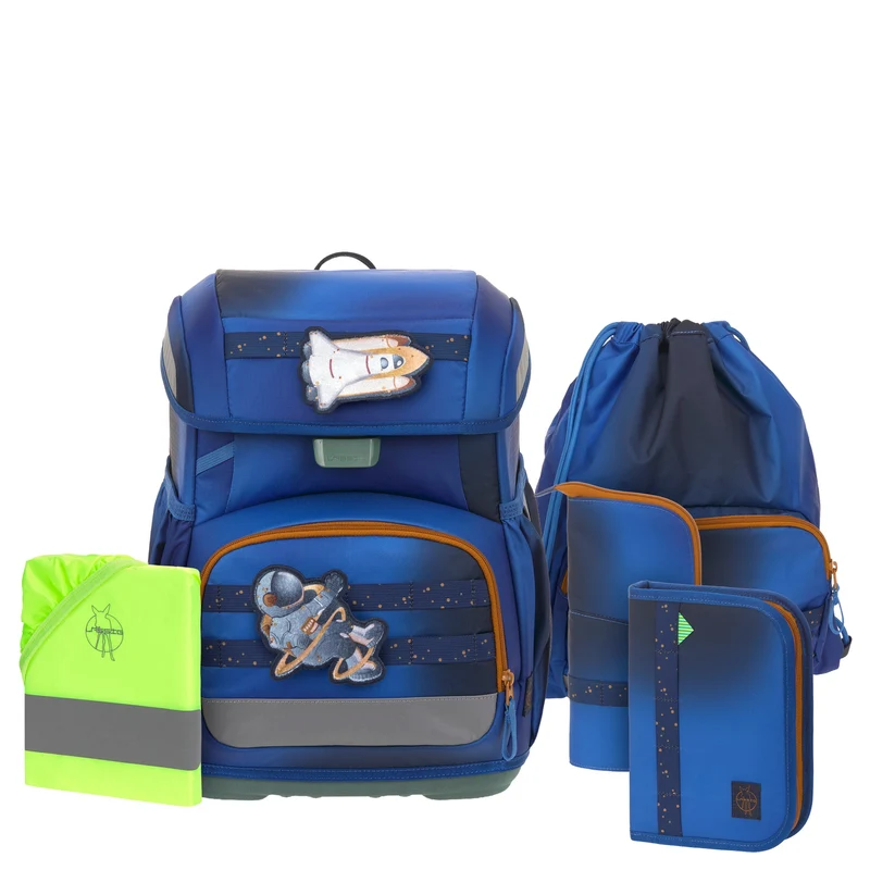 Lässig School Set Light Unique - Set de mochila escolar 6tlg. 960g (space blue)