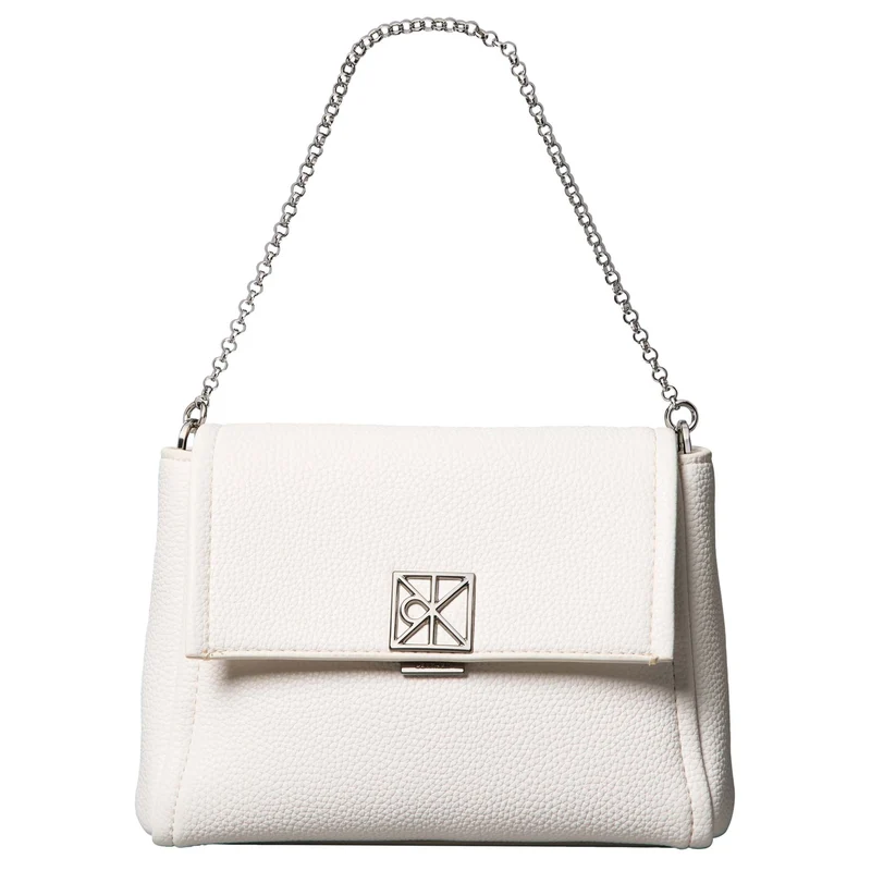 Calvin Klein Emblem Pebb - Bolso bandolera (white alyssum)