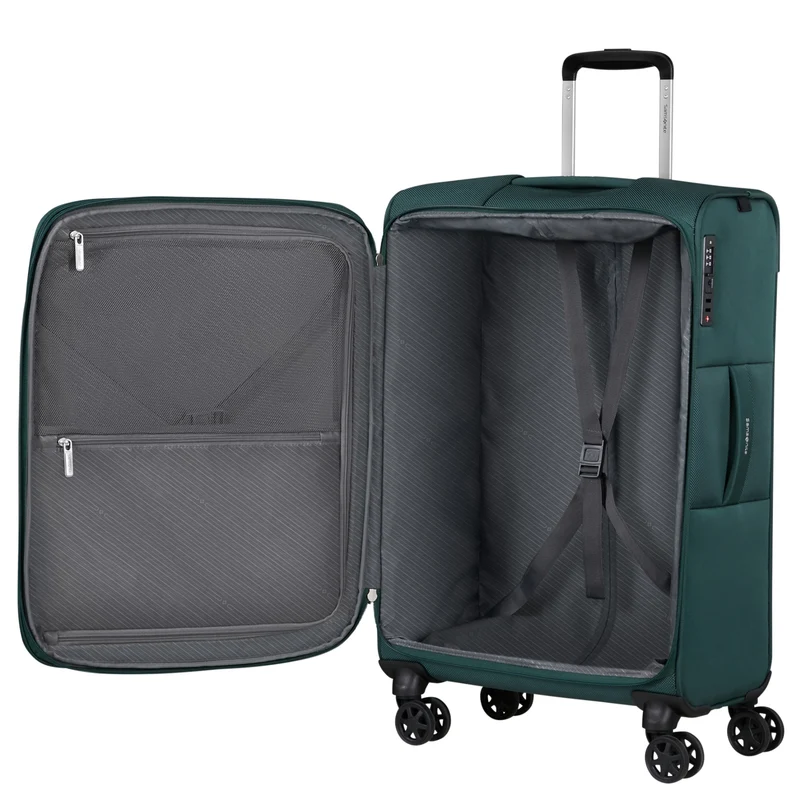 Samsonite Base Breeze - Trolley de 4 ruedas 67 cm expandible (dark green)