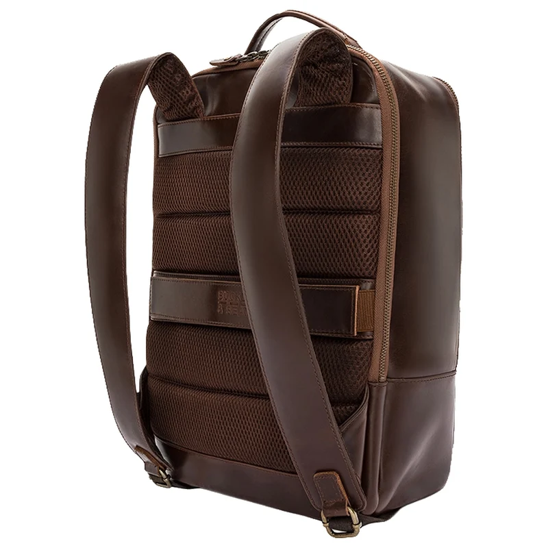 Buckle & Seam Leon - Mochila 15" 41 cm (brown/blu)