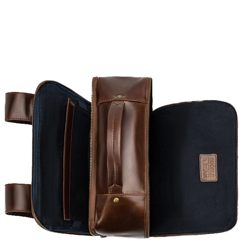 Buckle & Seam Leon - Mochila 15" 41 cm (brown/blu)