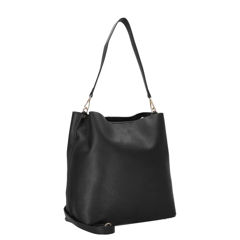 Seidenfelt Meloy Hobo - Bolso de hombro (black)