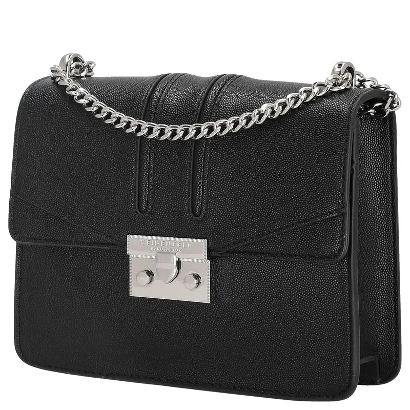 Seidenfelt Roros - Bolso de hombro 21 cm (black/silver)