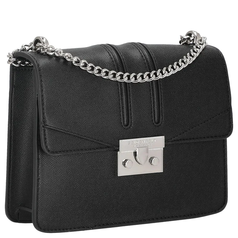Seidenfelt Roros - Bolso de hombro 21 cm (black/silver)