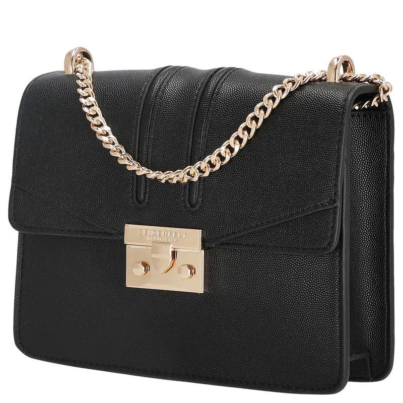 Seidenfelt Roros - Bolso de hombro 21 cm (black/gold)