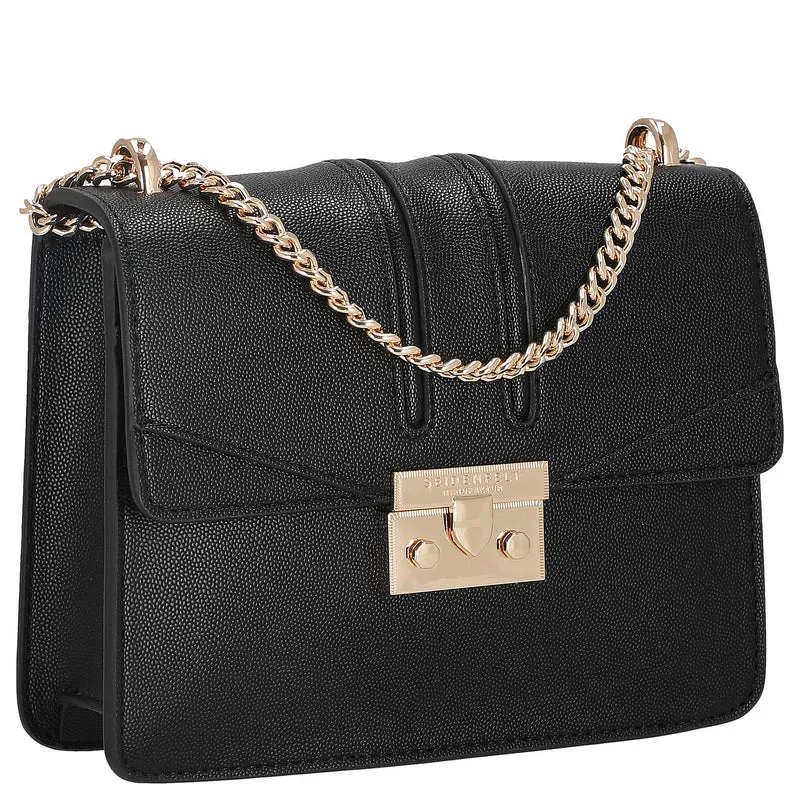 Seidenfelt Roros - Bolso de hombro 21 cm (black/gold)