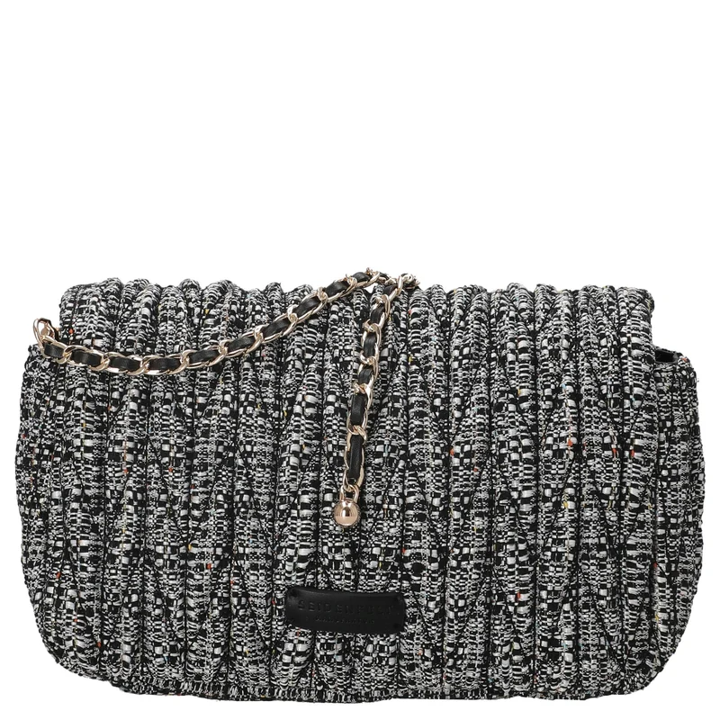 Seidenfelt Floro - Bolso bandolera 24 cm (black&white)