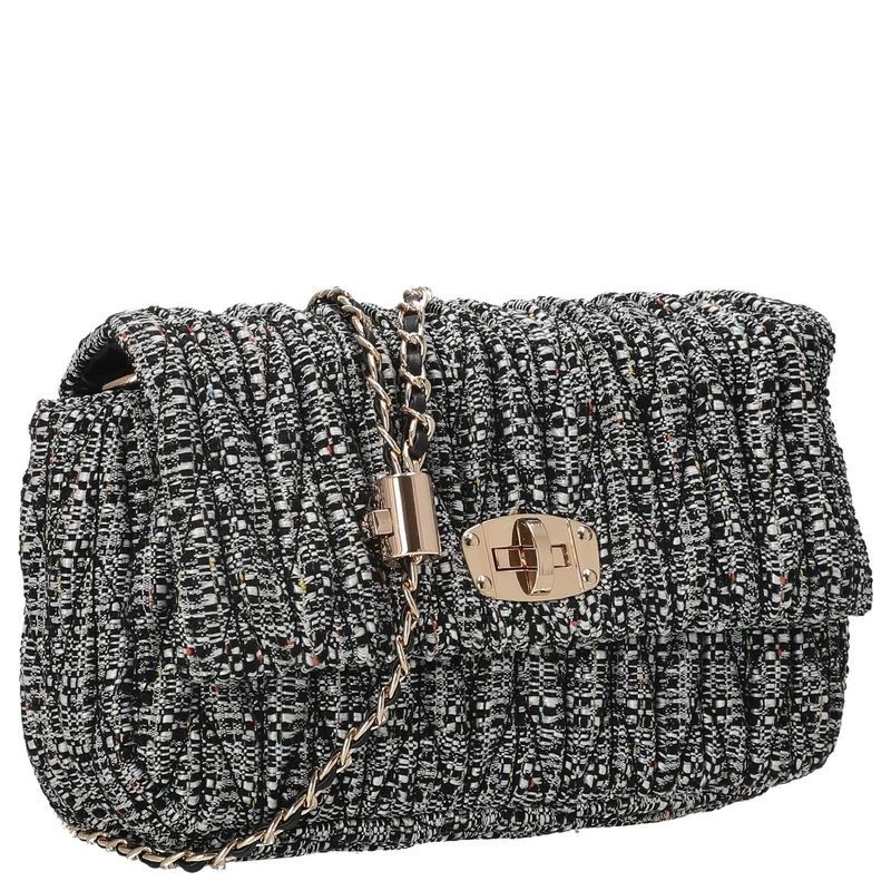 Seidenfelt Floro - Bolso bandolera 24 cm (black&white)