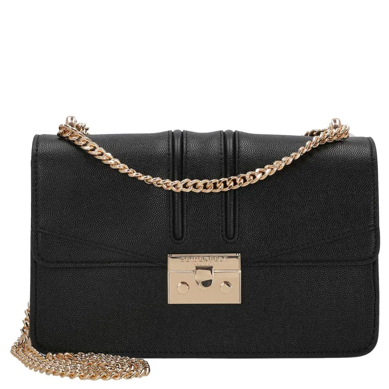 Seidenfelt Roros East-West - Bolso bandolera 23 cm (black/gold)