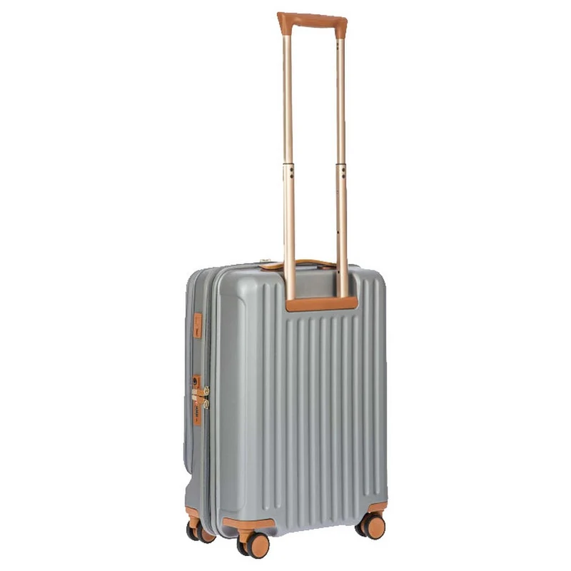 Brics Capri - Trolley de cabina con 4 ruedas y bolsillo frontal 55 cm (silver)