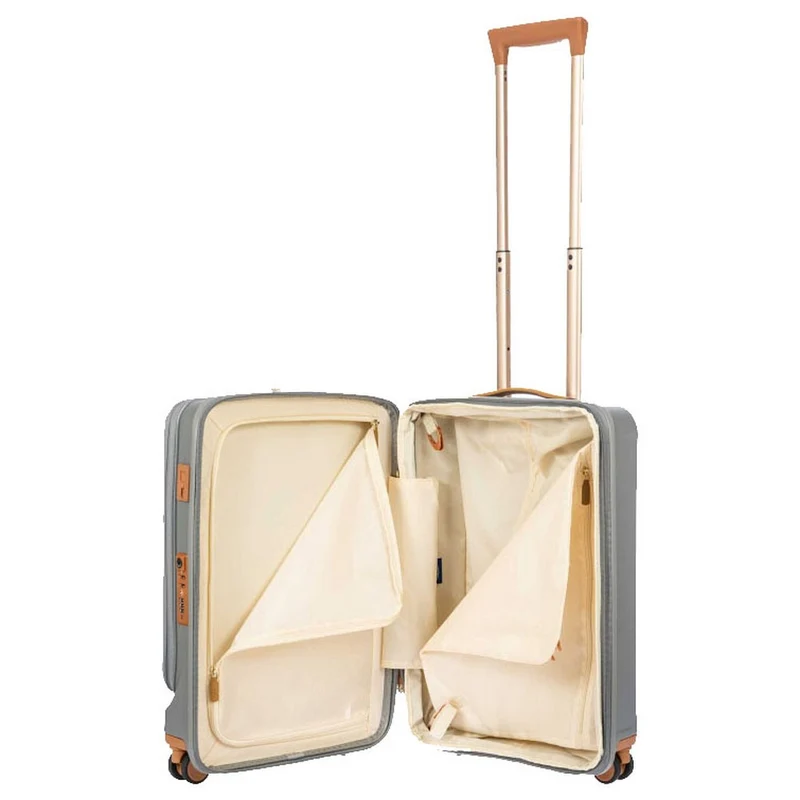Brics Capri - Trolley de cabina con 4 ruedas y bolsillo frontal 55 cm (silver)